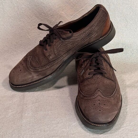 G.H. Bass & Co. Wingtip Oxford Suede Shoes Mens Size 10M - Picture 6 of 16